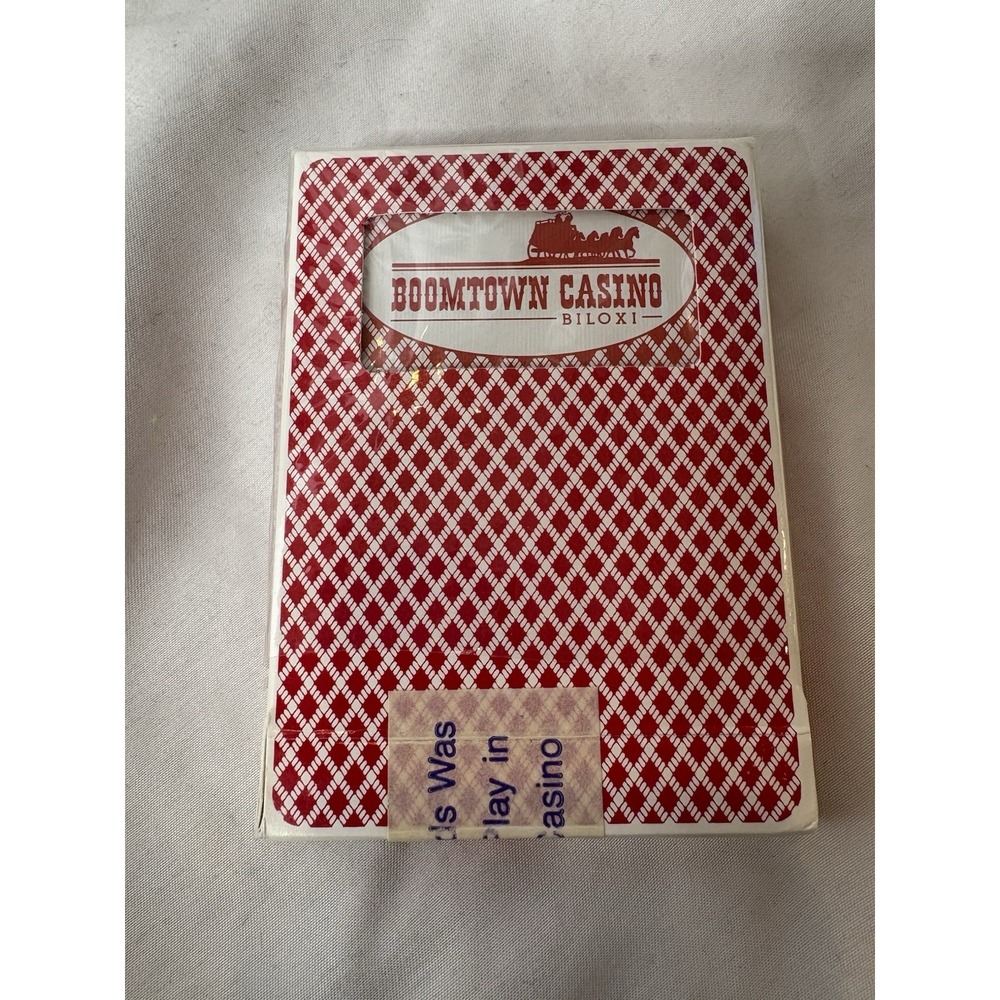 Boomtown Casino Biloxi Playing Cards - BEE Brand Red White Full Deck